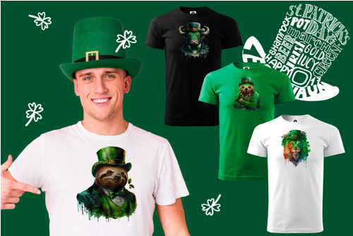 Tričko St. Patrick's Day Hippo — foto 4