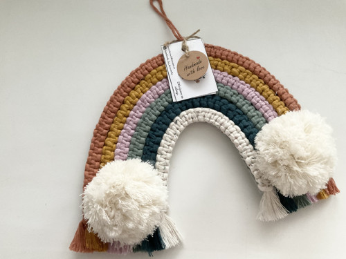 Macrame duha z uzlíků 1 ks — foto 2