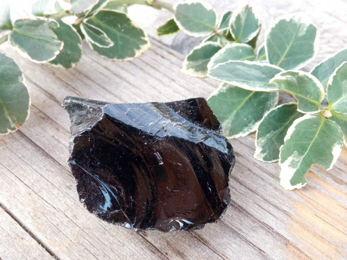 Obsidián černý, surový č. 30 — foto 5
