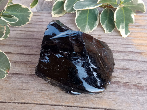 Obsidián černý, surový č. 30 — foto 3