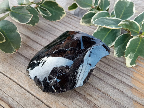 Obsidián černý, surový č. 30 — foto 6