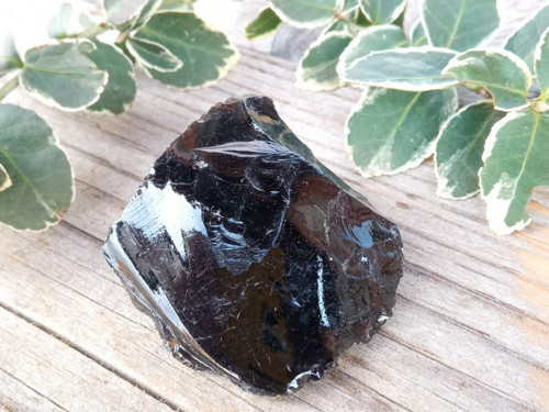 Obsidián černý, surový č. 30 — foto 2