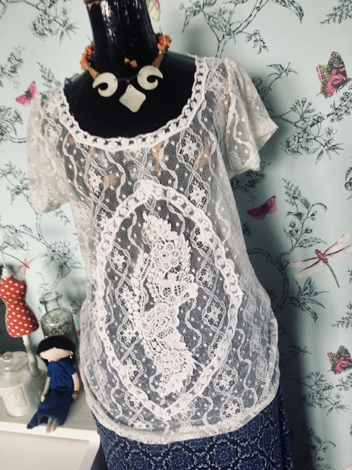 Top boho vintage krajka — foto 2