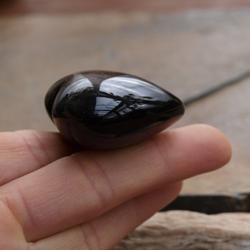 Stříbrný obsidián, buclaté srdce — foto 6