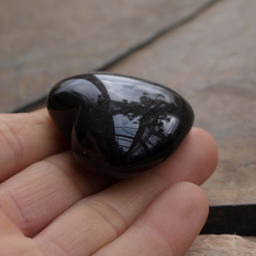 Stříbrný obsidián, buclaté srdce — foto 5