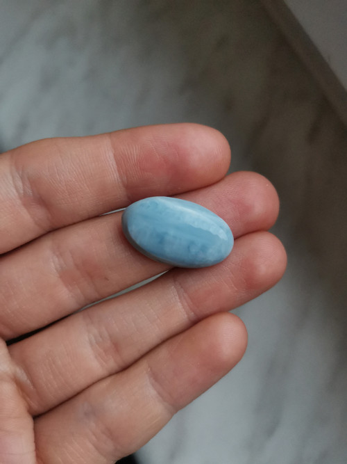 Modrý opál kabošon AA+ — foto 2