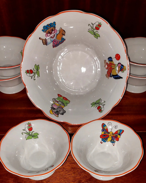 Porcelánová sada misek 6+1 — foto 3