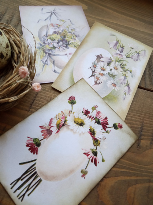 Vintage violette III... sada 3 dárkových cedulek — foto 2