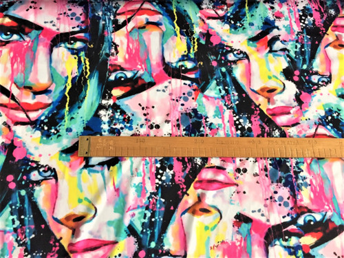 Úplet - face colorful - šíře 150cm — foto 2