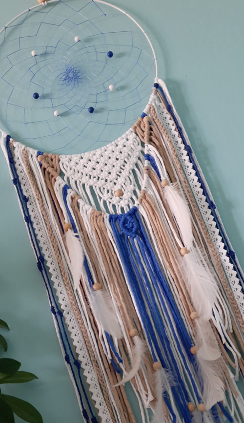 Macramé lapač snů MODRÝ — foto 2