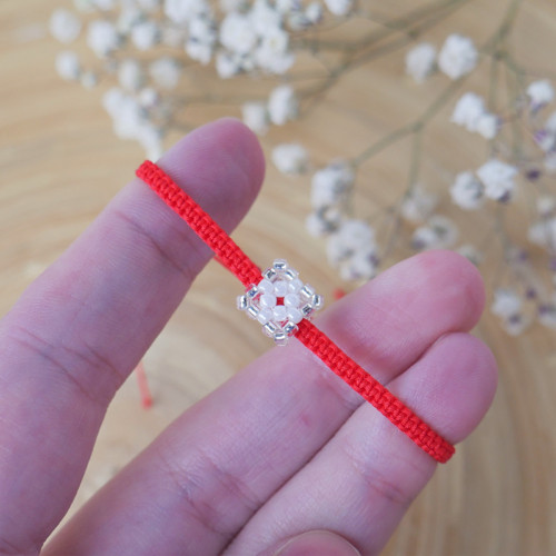 Shamballa náramek S12 // červená — foto 4