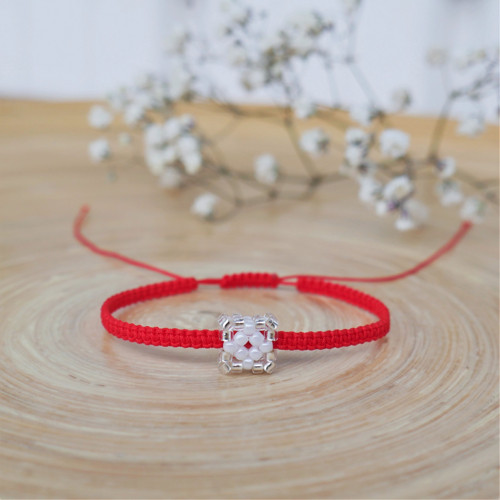 Shamballa náramek S12 // červená — foto 2
