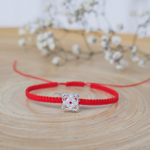 Shamballa náramek S12 // červená — foto 3