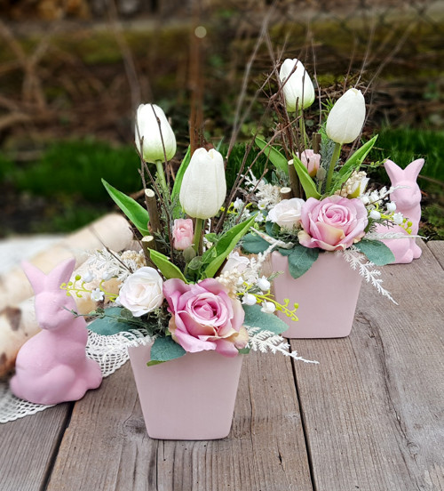 Romantické aranžmá s tulipány — foto 2