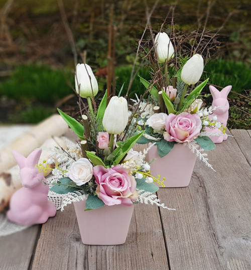 Romantické aranžmá s tulipány — foto 3
