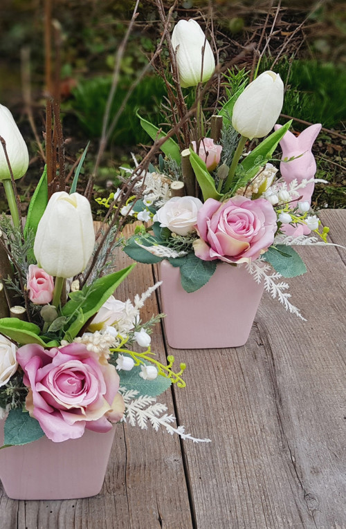 Romantické aranžmá s tulipány — foto 4