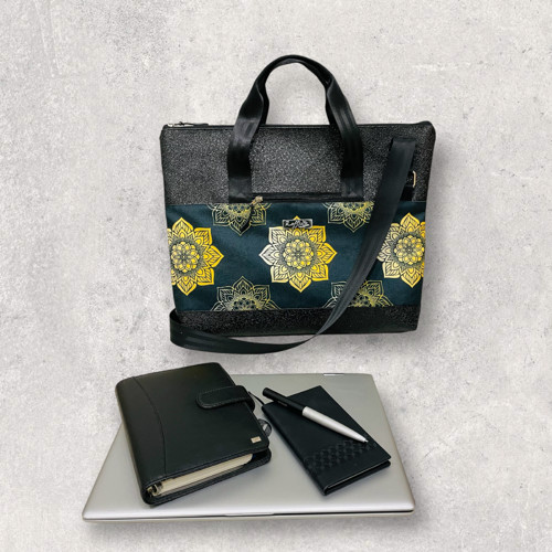 Kabelka / taška na notebook Mandala Black — foto 5