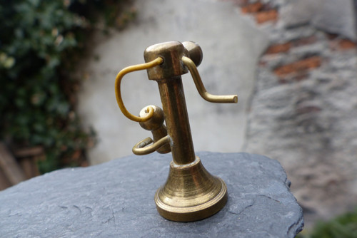 Telefon...mosazná miniatura — foto 3