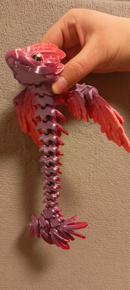 Mládě Opeřeného Hada - 21 cm - 3D Tisk — foto 3