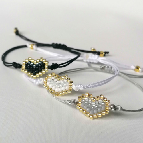 Beaded Heart-Cord Bracelets — foto 4