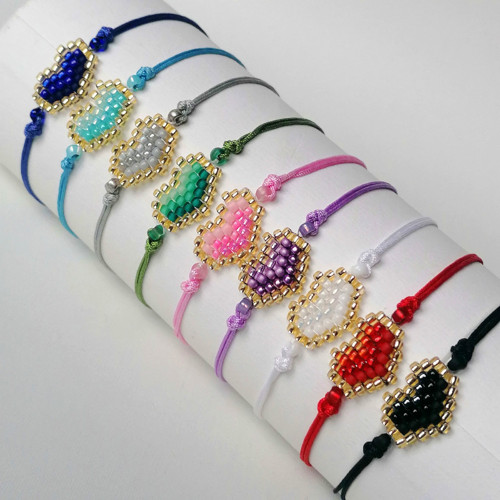 Beaded Heart-Cord Bracelets — foto 2