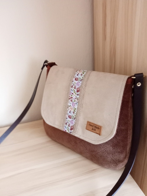 Crossbody- hnědá s béžovou — foto 5