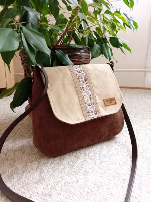 Crossbody- hnědá s béžovou — foto 2