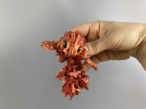 Mládě Fénixe - ohnivá, 13cm, 3D tisk — foto 4