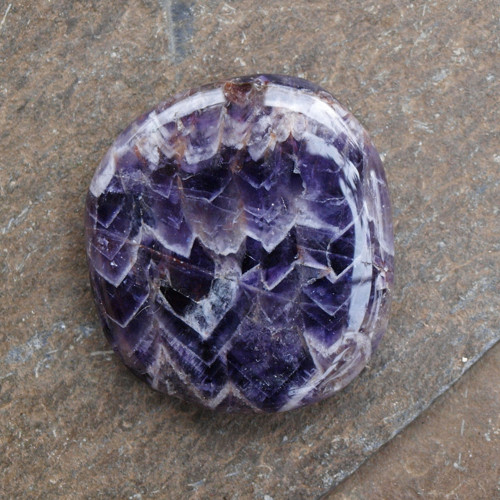 Ametyst chevron, placka 46 x 42 mm — foto 4
