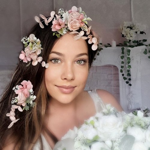 Sada svatebních květinových spon — foto 3