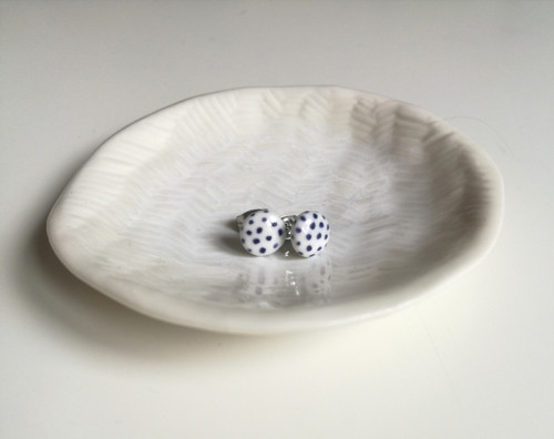 Porcelánové naušnice tečky — foto 2