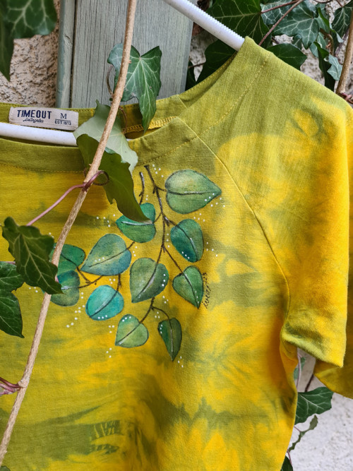 S lístečky, tričko M/L — foto 3