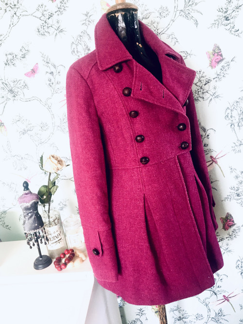 Kabát retro magenta — foto 4