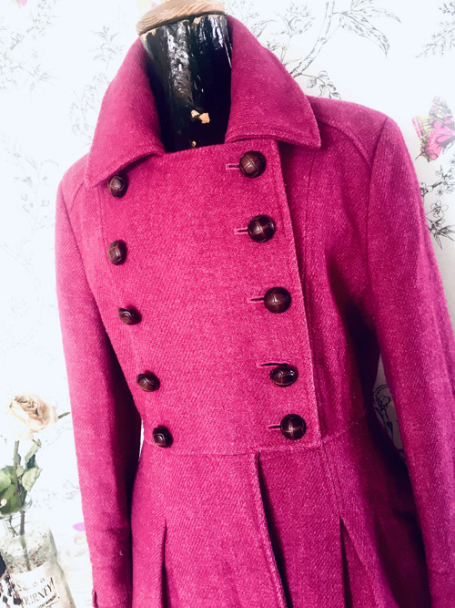 Kabát retro magenta — foto 2
