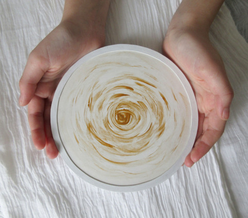 Prostě růže * obrázek (mandala malovaná bronzem — foto 2