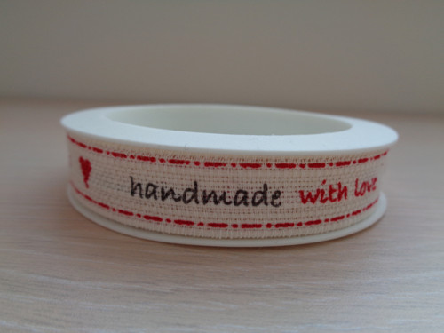 Stuha "handmade with Love" 4 m — foto 3