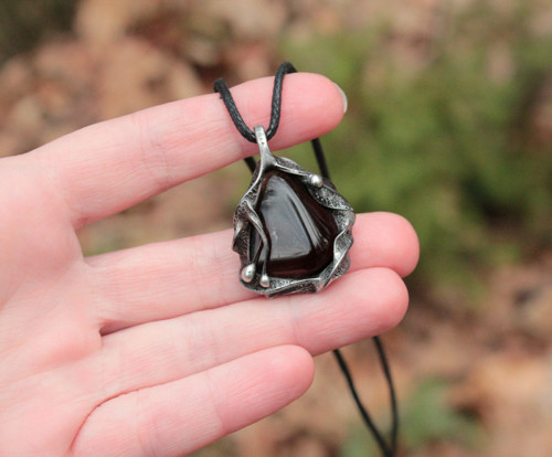 Illidan ~ Šperk s kouřovým obsidiánem — foto 5