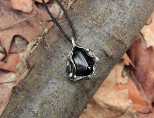 Illidan ~ Šperk s kouřovým obsidiánem — foto 2