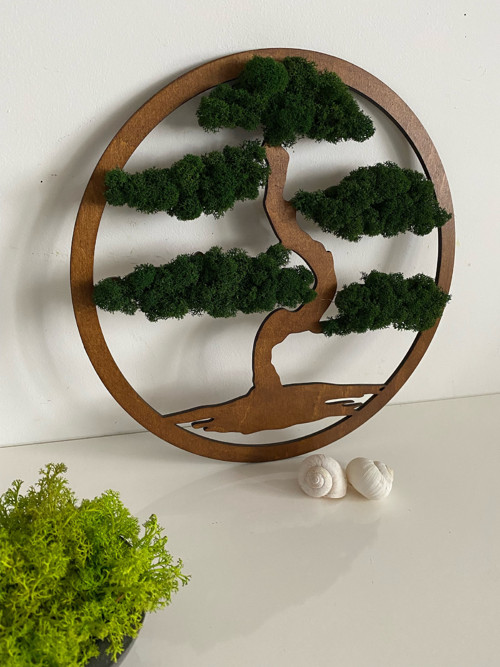 Mechová dekorace - bonsai pr. 40cm — foto 2