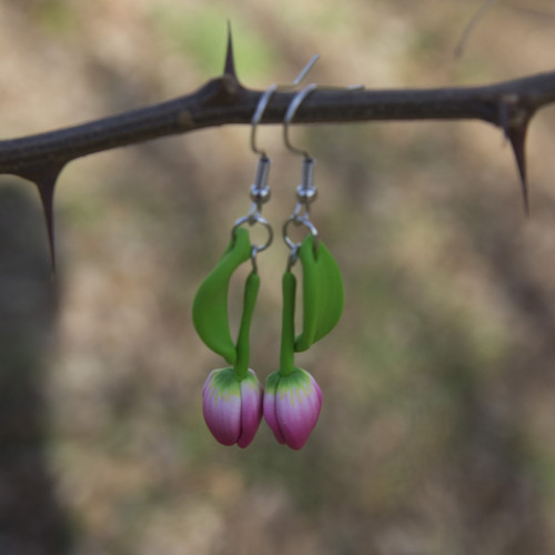 Náušnice - růžové tulipány V. — foto 6