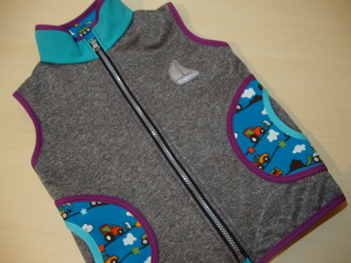 Softshellová melírovaná vesta s bagříky — foto 5