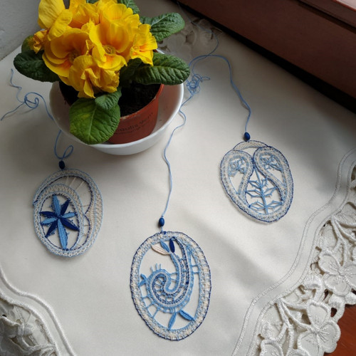 Velikonoční vajíčko modrobílé — foto 3