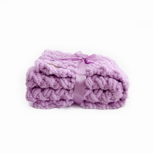 Puffy deka do kočárku 60x80 cm - šeříková — foto 2