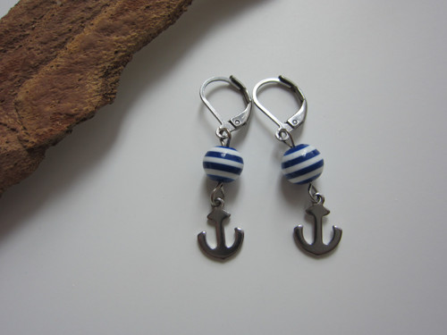 Náušnice Sailor - plast a nerez... — foto 2