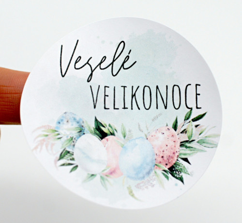 Veselé Velikonoce samolepky- 24 ks — foto 2