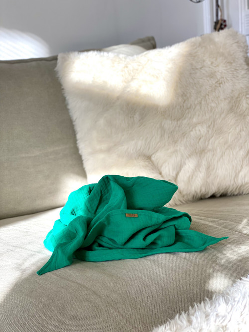 Mušelínový šál " Turqoise green" — foto 2