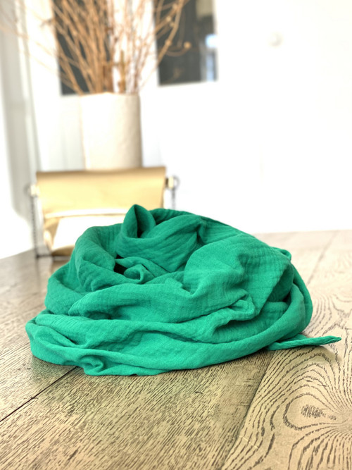 Mušelínový šál " Turqoise green" — foto 5
