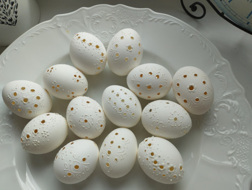 Bílé madeirové kraslice — foto 5