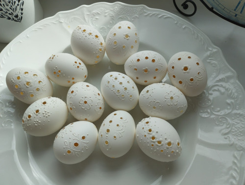 Bílé madeirové kraslice — foto 3