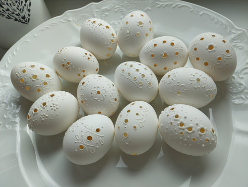 Bílé madeirové kraslice — foto 2